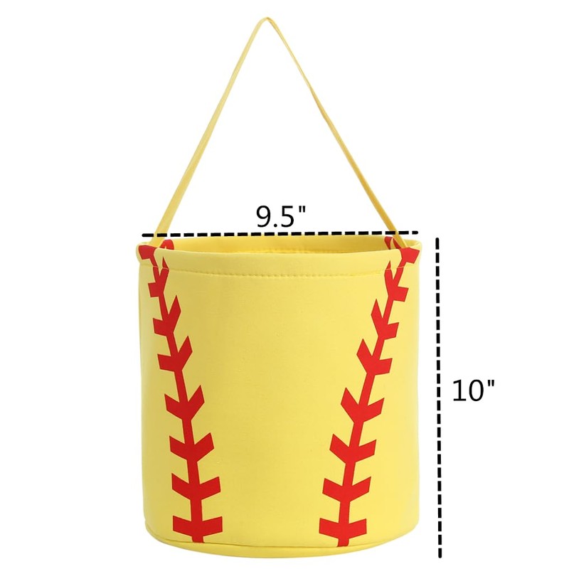 E-FirstFeeling Softball Basket Easter Baskets for Kids Canvas Easter Eggs