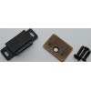 N/A Brown & Black Plastic Magnetic Catch with Fixed Strike