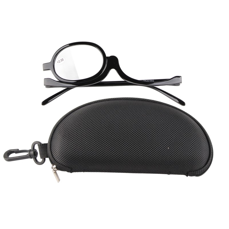 Magnifying Eye Makeup Glasses Women Stylish Flip Down Lens Cosmetic