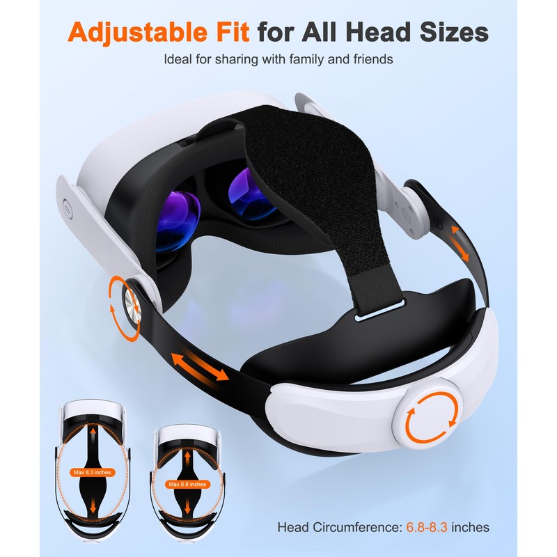 KawayeReal for Meta Quest 3S/Quest 3/Quest 2 Head Strap with