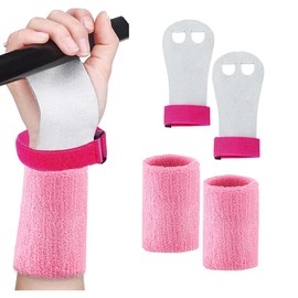 MMSZHL Muñequeras de Gimnasia para Niños y Jóvenes, Juego 2 Pulseras Deportivas para Gimnasia Protección de Palma y Soporte de Muñeca Accesorios Deportivos para Entrenamiento Ejercicio para Niños (M)