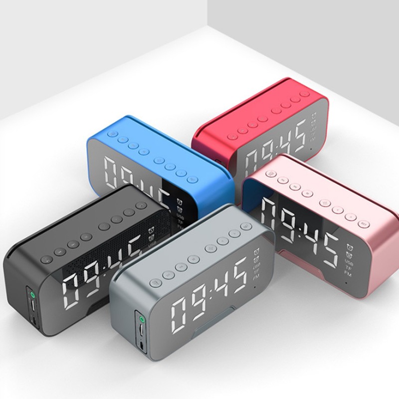 Portable Mini Voice Broadcast Alarm Clock with Wireless Bluetooth Card