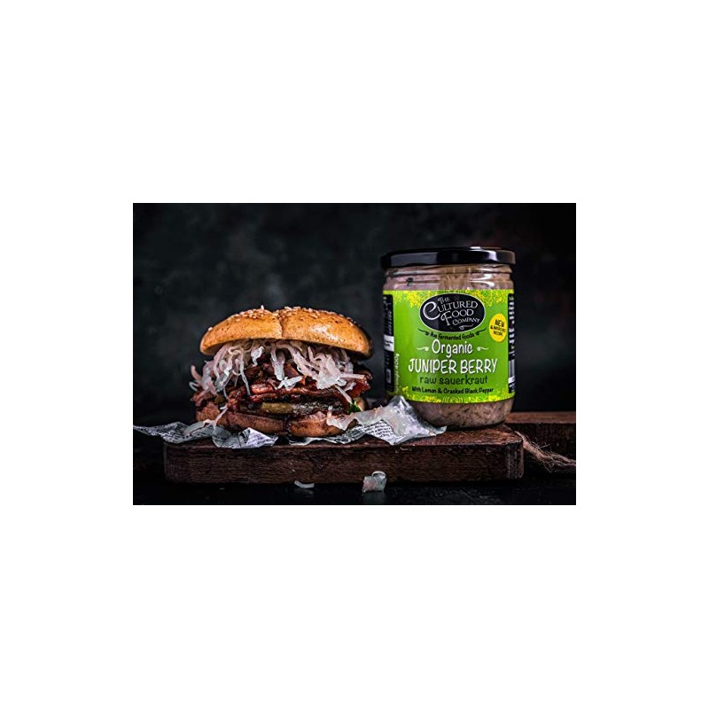 Juniper Berry Raw Sauerkraut, Organic, 400g