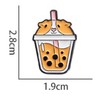 Pack of 4 Bubble Tea Badges Bubble Tea Pin Shiba