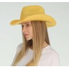 C.C Sparkly Sequin Cowboy Hat with Suede String Trim, Yellow
