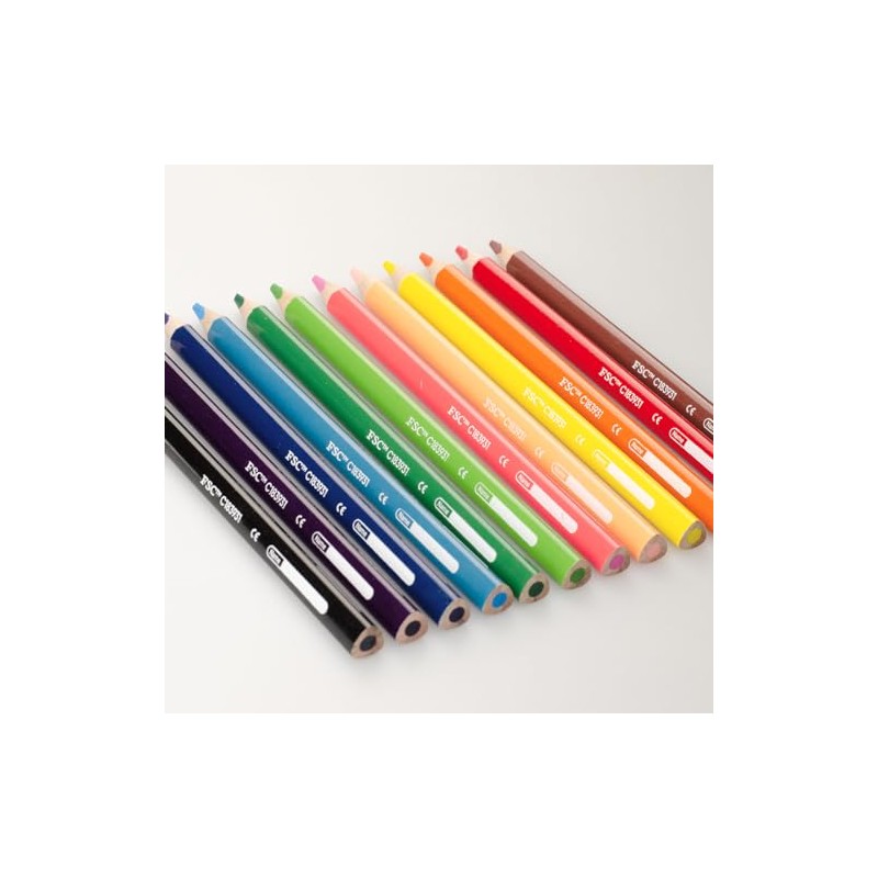 Kores Colores Triangulares Jumbo 5Mm Estuche C/12