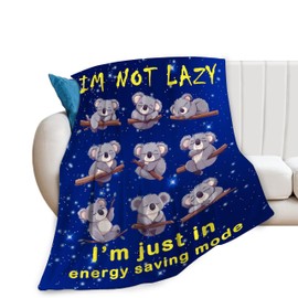 Koala Blanket Cute Koala Fleece Throw Blanket Fuzzy Plush Super Soft Cozy Warm Funny Koala Decor Stuffed Animal Blanket Gifts for Boys Girls Kids Adult Men Women 40"x50"
