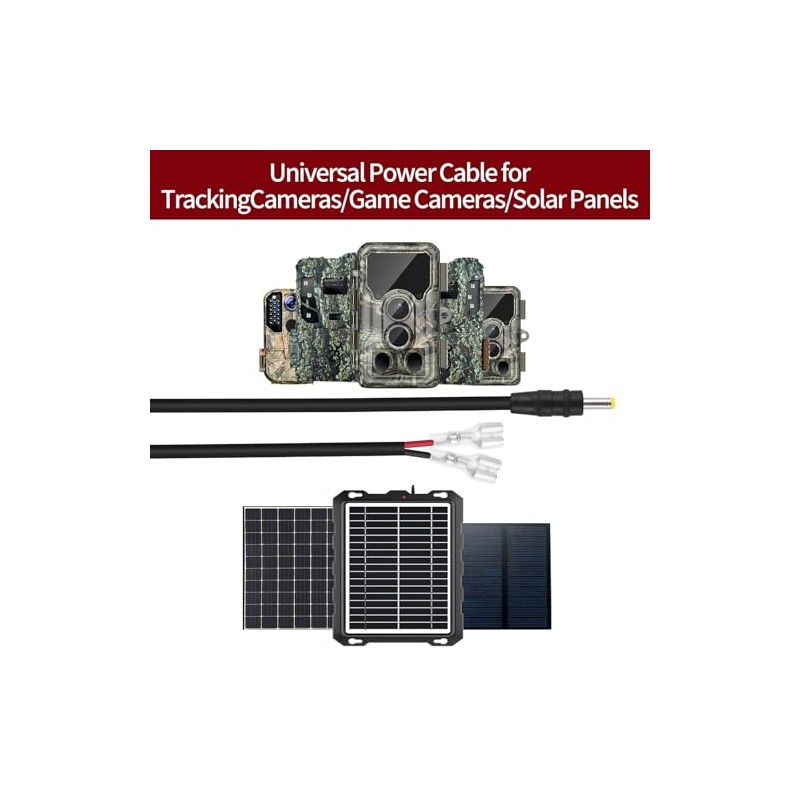 Trail Camera Power Cord,5.5x2.1mm DC Plug External Power Cable Compatible