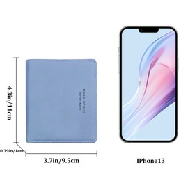 Woogwin Compact Mini Wallets for Women Small Card Holder with Coin Purse Bifold Slim Front Pocket Wallet(Sky Blue)