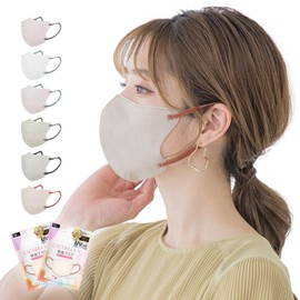 CICIBELLA 2024 Autumn Quick Breath Mask, 20 Pieces, Face-Slimming Mask, Sculpted Mask, Bicolor Mask, Non-Woven Fabric, Skin-Friendly, Won't Hurt Your Ears, Old Lace