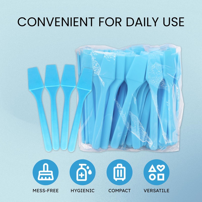 P 200pcs PANA Cosmetic Make Up Disposable Plastic 2.5" Spatulas