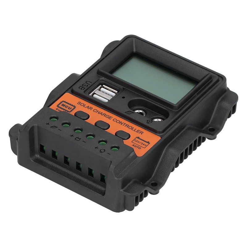 Solar Charge Controller LCD Display Double USB DC 12V‑24V Discharge