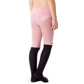 NOQ Girls Fancy Printed Tights Patterned Tights 40 Denier Dance School Animal Print, Crown Cotton Candy