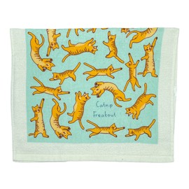 Crazy Dog T-Shirts Catnip Freakout Funny Spazzing Kittten Tea Towel