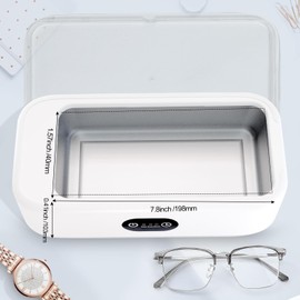 Professional Ultrasonic Jewelry Cleaning Machine, 22oz 49khz 40w (640 Ml) Portable Sonic Machine, Ultrasonic Cleaning Machine Suitable for Rings, Glasses, Jewelry, Dentures
