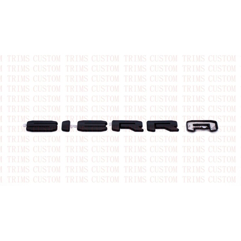 Auto Overlay Matte BLACK 2019+ GMC SIERRA LETTER EMBLEM Tailgate