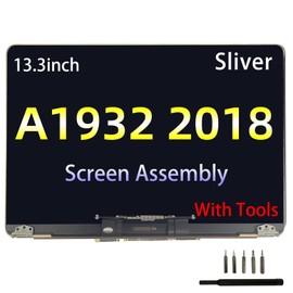 Areiliya Screen Replacement for MacBook Air 13.3" A1932 2018 Year EMC 3184 Retina Full LCD Display Assembly 2560x1600 (A1932-SILVER)