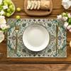 Artoid Mode Boho Placemats Set of 4, Daily Green Floral