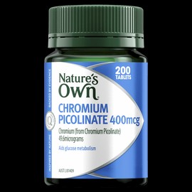 Nature's Own Buy Natures Own Chromium Picolinate 400mcg 200 Tablets Online