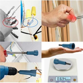 Wire Twisting Tool,Wire Twister Wire Connector Wire Stripper Tool Wire Twister Tool for Drill, Wire Twisting Spinner (Blue, One size)