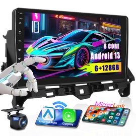 6+128GB Android 13 Car Stereo for 2008-2013 Honda Accord 8th Radio with Wireless Apple Carplay Android Auto, 10.1 Inch IPS Touch Screen Radio, Bluetooth GPS WiFi 32EQ DSP FM RDS SWC+MIC, Backup Camera