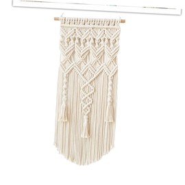 CORHAD Tassel Tapestry Wall Hanging Hand Woven Cotton Rope Decor for Living Bedroom and Dorm Stylish Design for Minimalist Indoor Aesthetics