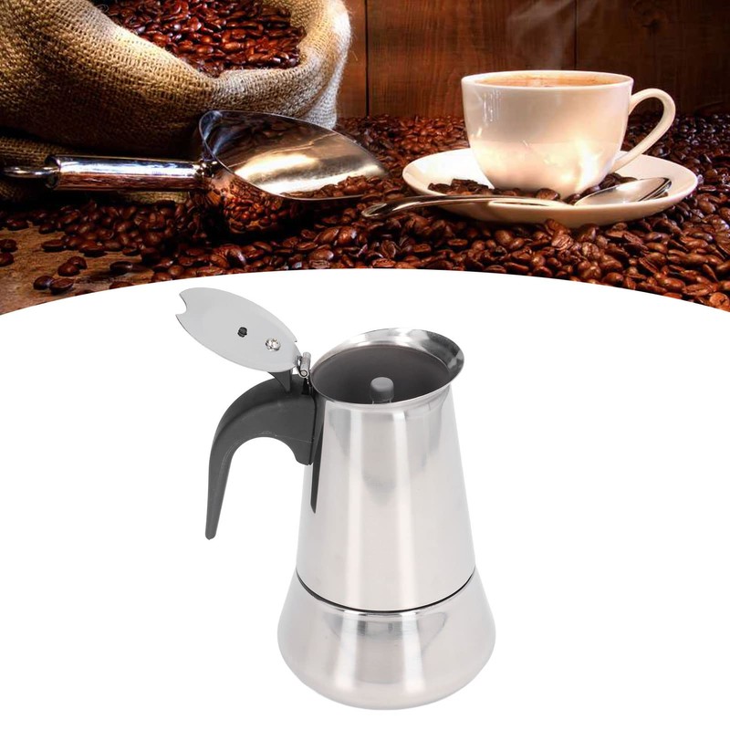 QANYEGN Stainless Steel Coffee Pot for Stovetop - Large Capacity