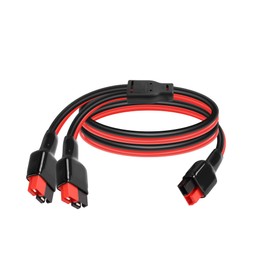 GINTOOYUN 45A Connector Y Splitter Power Cable Main Cable 12AWG Branch Cable 14AWG 45A Connector One in Two Out Power Cable for Batteries, Portable Charging Stations, Caravans etc(70.8 Inch)