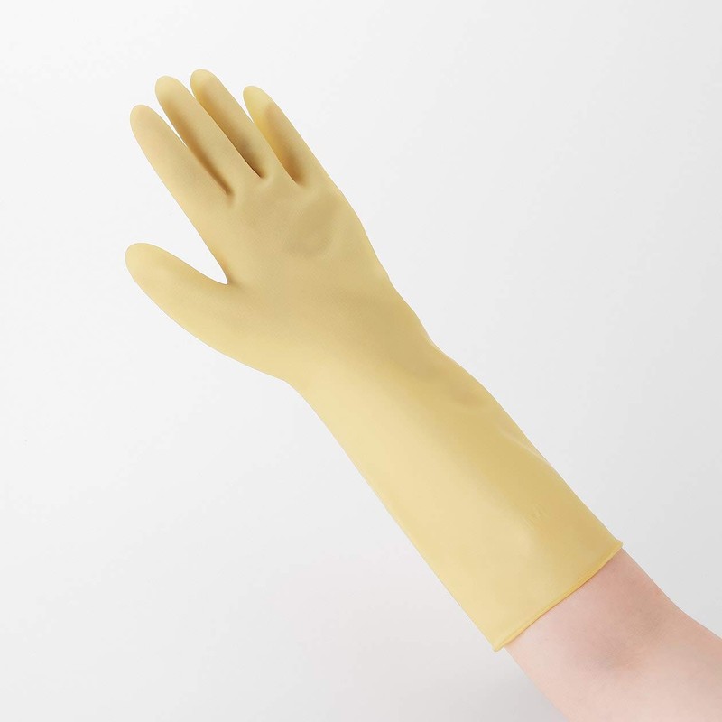 MUJI Natural Rubber Gloves, Ambidextrous M, Pack of 6, 82577136