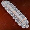 Yizunnu Handmade White Cotton Lace Oval Table Runner 30x120cm