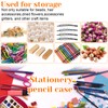12 Pack 6 Inch Plastic Storage Boxes, Small Rectangle Clear