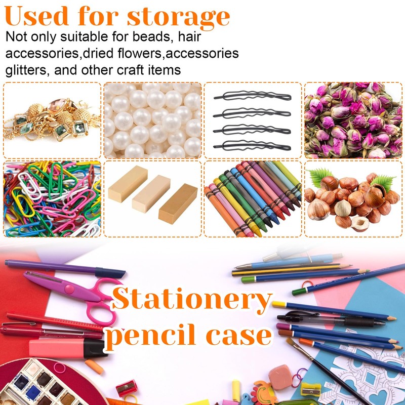 12 Pack 6 Inch Plastic Storage Boxes, Small Rectangle Clear