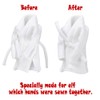 E-TING Santa Clothing Bathrobe Christmas Accessories for elf Doll (White