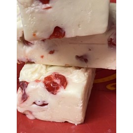 Homemade Cherry Coconut White Chocolate Fudge 1/2 pound **made Fresh **. Vacuum Sealed