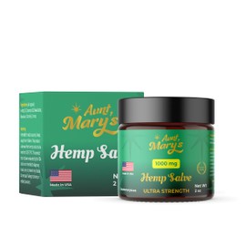 AUNT MARY'S AUNT MARY'S Hemp Salve Soothe Discomfort in Joints, Elbows, Back, Neck, Hands, and Knees - 2 Fl Oz- Made in USA (2 Ounce (Pack of 1), Ultra Strength)