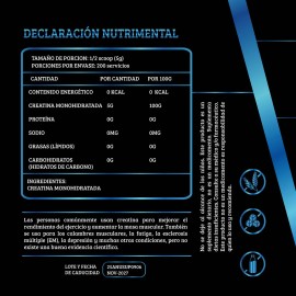 Creatina Monohidratada 1kg Anubis Varios Sabores 200 Servs Limón