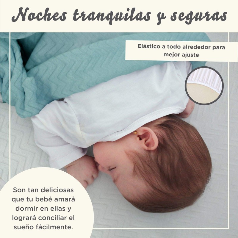 Nap Baby Sábana de Cajón para Mini Colecho de 50x90