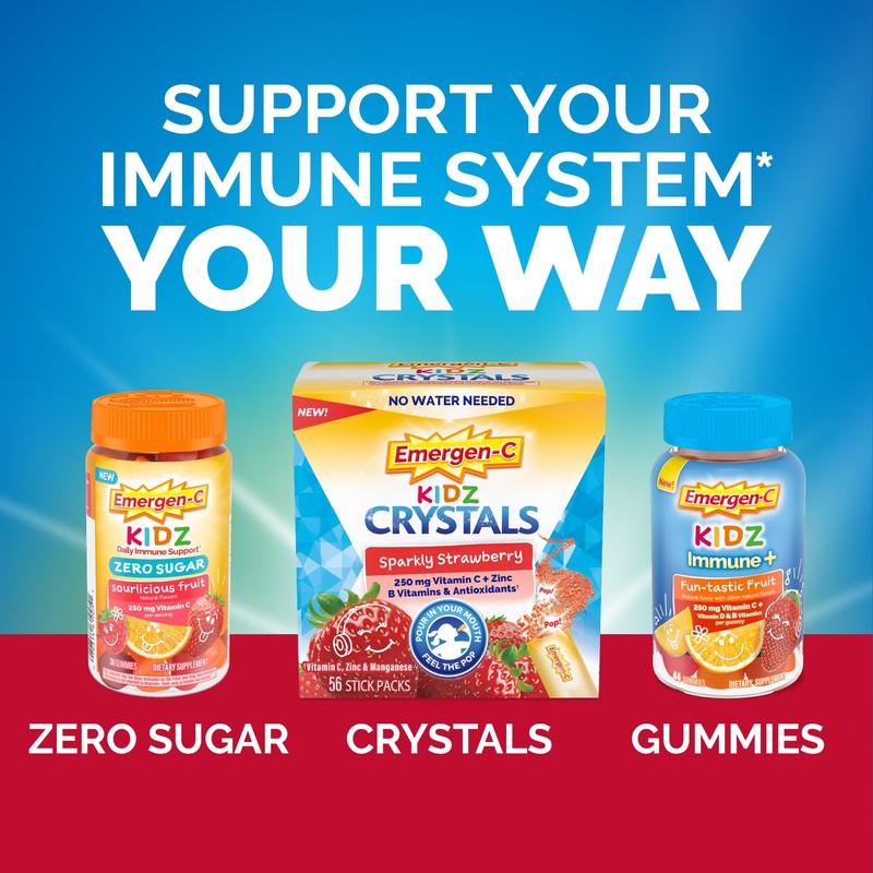 Emergen-C Kidz Vitamin C Immune Support Gummies Fun-Tastic Fruit 44CT
