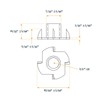 POWERTEC 3/8"-16 x 1/2" T Nuts QTN1106 4 50 Pack