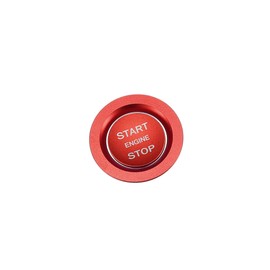 Partuto Engine Start Stop Button Cover Kit One Click Push Start Button Trim Sticker for Land Rover Discovery for Range Rover Sport Aluminum Alloy Red Replacement