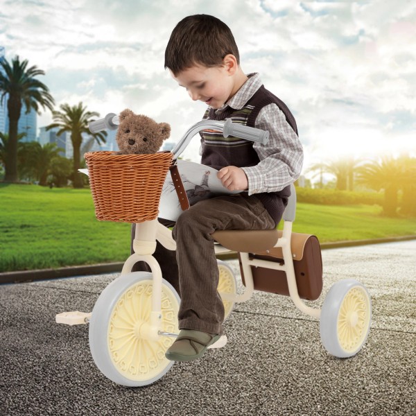 Children Tricycle With Pedals, Retro Children Tricycle For 2-6 Year