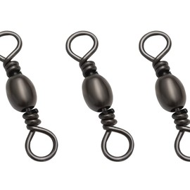 megrez sport 50/100pcs Barrel Solid Ring Barrel Swivels Connector Stainless Steel for Freshwater Saltwater Strength :33-130lb (4#-60LB-50PCS)