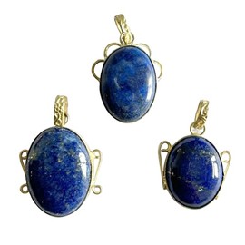 crystalmiracle Lapis Lazuli Three Pendants Crystal Healing Fashion Jewelry Gift Mden Women Throat Chakra Balancer Handcrafted Accessory