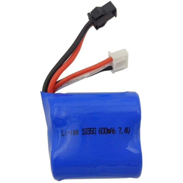 7.4V 600mAh Rechargeable Li-ion Battery Replacement Part Works with Haktoys HAK606 RC Boat and other Compatible RC Hobby Products