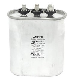 43-25135-13 -Rheem OEM Oval Replacement Dual Run Capacitor 55 + 10 UF/MFD 440 Volt