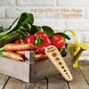 Herb Stripper Wooden Vegetable Leaf Remover Rustic Safe Kitchen Tool