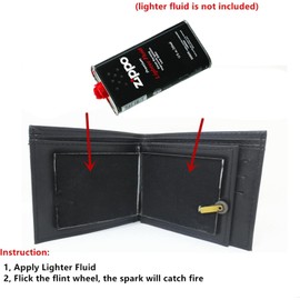 TSY TOOL Magic Wallet, 2 Pack Fire Flaming, Leather, Street Show Prop, Prank, Magician Wallet, Close-up Magic, Teen & Adult