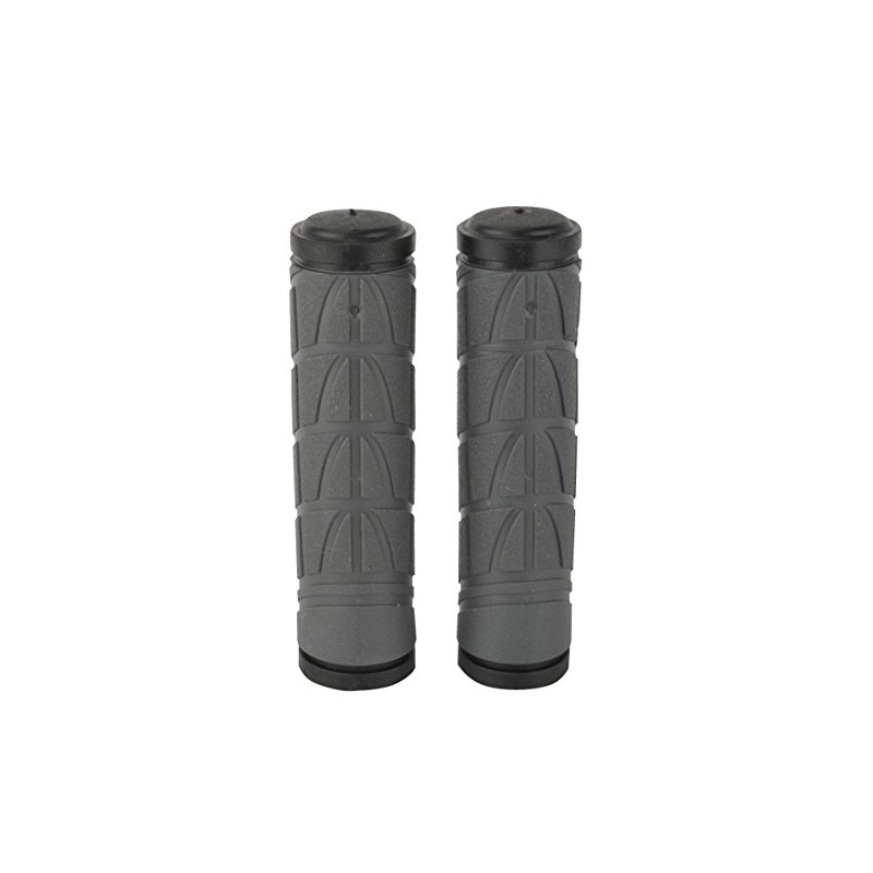 FISCHER 85763 Grip Bicycle Handlebar Grips, Grey/Black, One Size