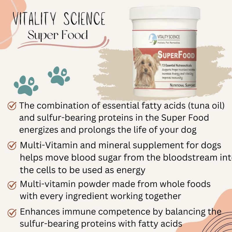 Super Food Supplement for Dogs - Increase Necessary Vitamin Intake