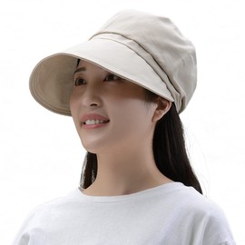 Kuai Women's Hat, Newsacket, Small Face, UV Protection, Washable, Foldable, Fashionable, beige